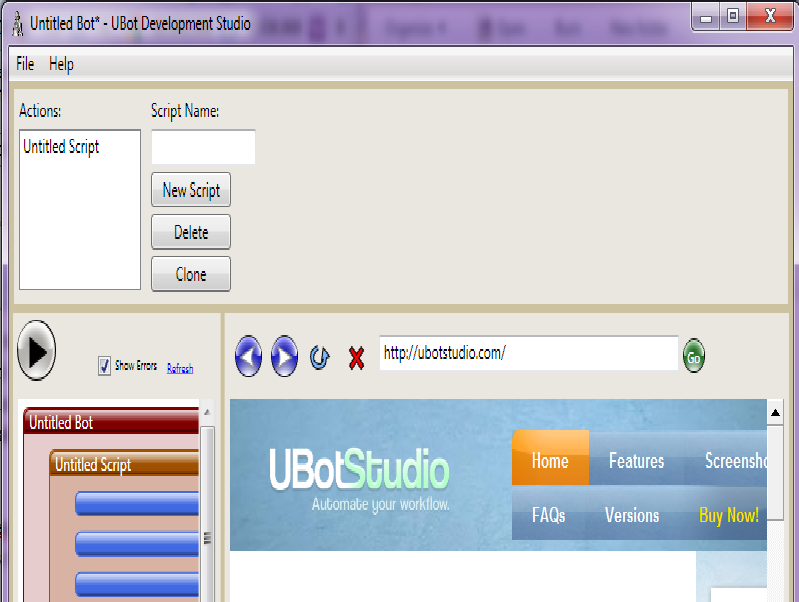 ubot separate ui browser